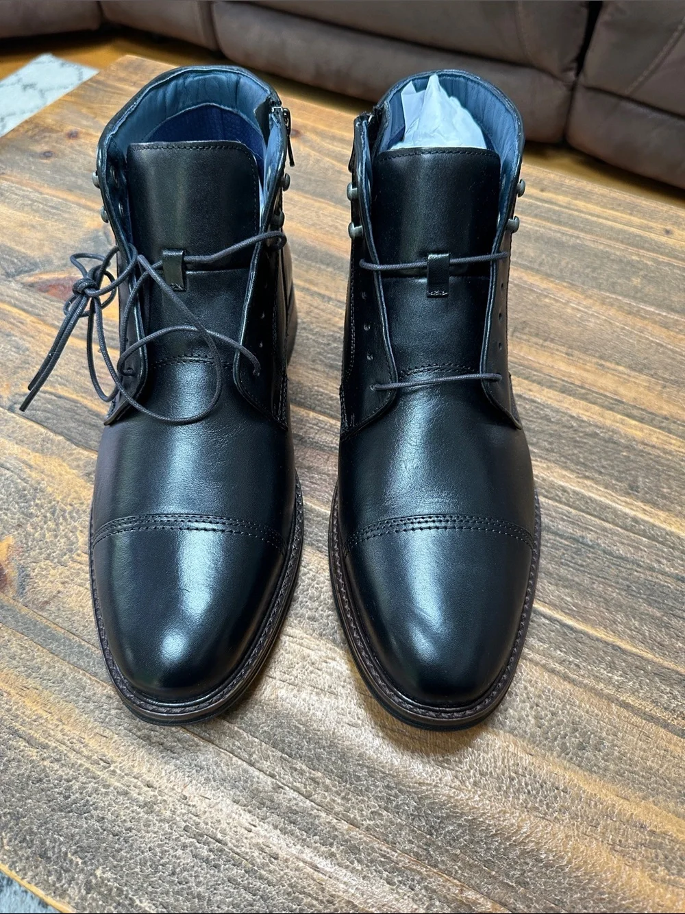 New in Box/Never Worn Johnston & Murphy Raleigh Cap Toe Zip Boots - 10.5 M